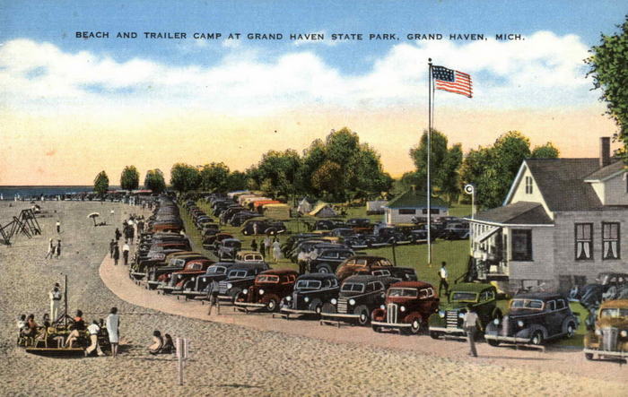 Grand Haven State Park - Old Postcard (newer photo)